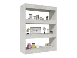 Best Estante/divisória madeira processada 80x30x103 cm cinza cimento PT516742 Cinzento