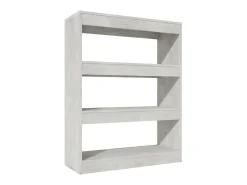 Best Estante/divisória madeira processada 80x30x103 cm cinza cimento PT516742 Cinzento