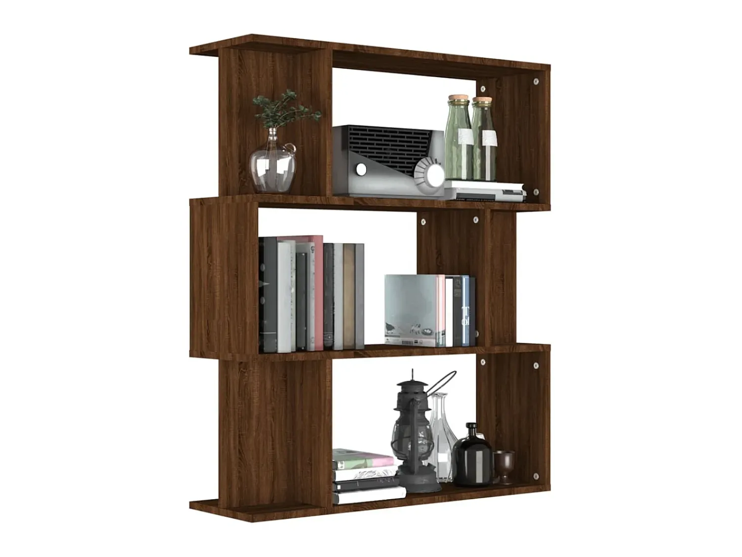 Outlet Estante/divisória madeira proces. 80x24x96cm carvalho PT960935 Castanho