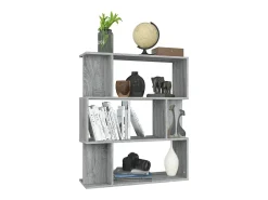 Vitrina*vidaxl Estante/divisória madeira processada 80x24x96 cm sonoma cinza Cinzento