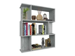 Vitrina*vidaxl Estante/divisória madeira processada 80x24x96 cm sonoma cinza Cinzento