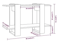 Prateleira|vidaxl Estante/divisória 80x30x51 cm Branco
