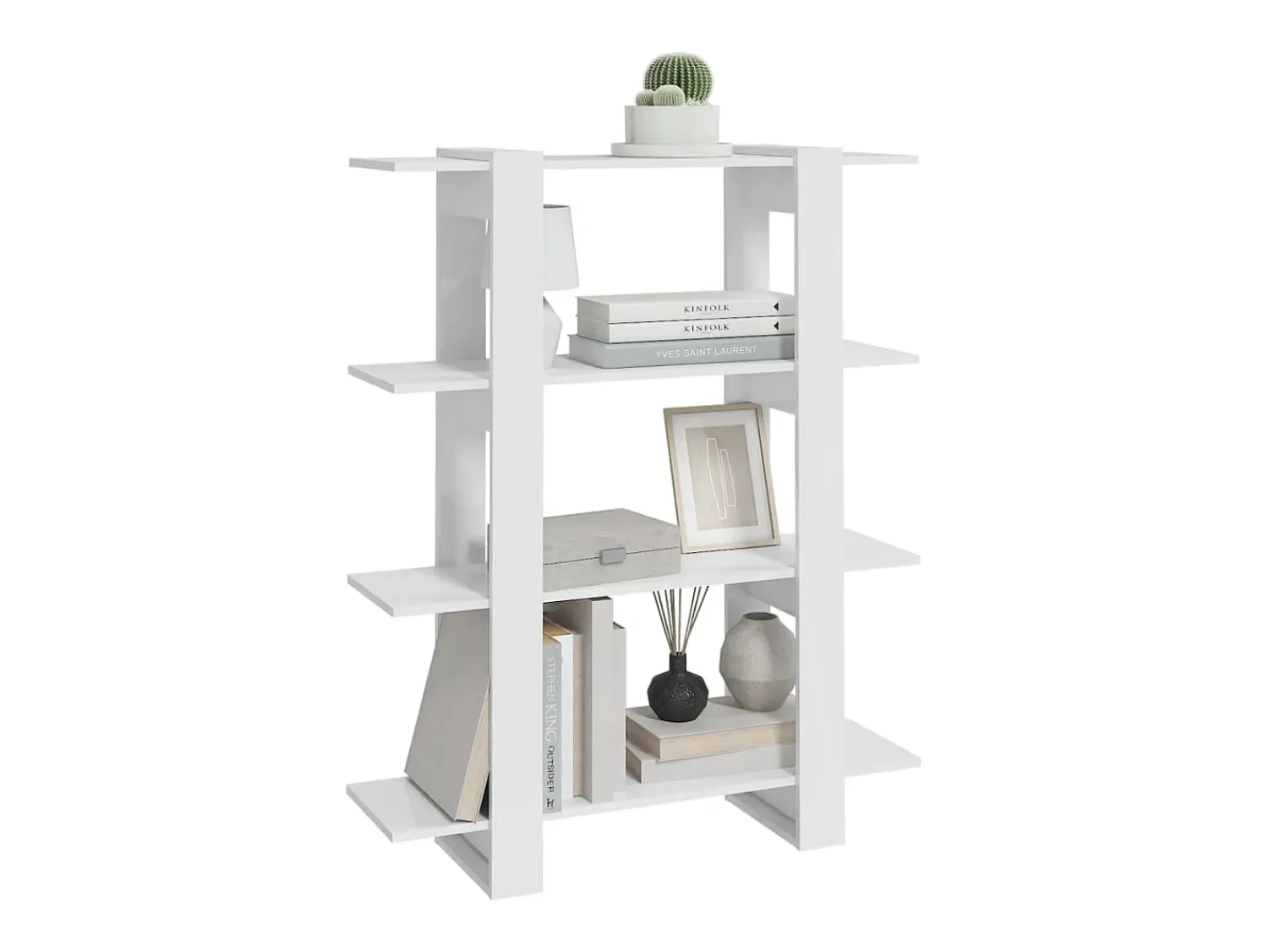 vidaxl Estante/divisória 100x30x123,5 cm brilhante^ Prateleira