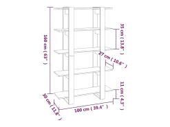 Prateleira*vidaxl Estante/divisória 100x30x160 cm brilhante Branco