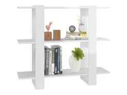 Prateleira*vidaxl Estante/divisória 100x30x87 cm brilhante Branco