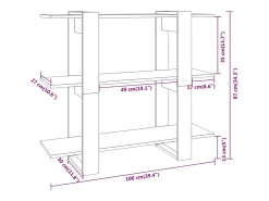 Prateleira*vidaxl Estante/divisória 100x30x87 cm brilhante Branco
