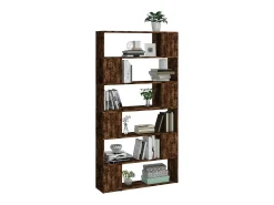 Biblioteca*vidaxl Estante/divisória 100x24x188 cm carvalho fumado Castanho