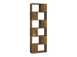 vidaxl Estante/divisória 60x24x186 cm carvalho fumado^ Prateleira