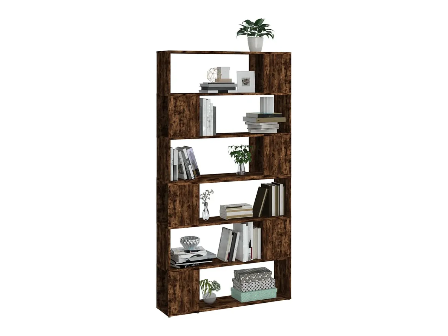 Biblioteca| Estante/divisória 100x24x188 cm carvalho fumado PT760095 Castanho