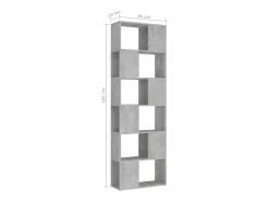 Clearance vidaxl Estante/divisória 60x24x186 cm contraplacado -cimento Cinzento