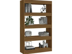 Biblioteca| Estante/divisória 80x30x135 cm contraplacado carvalho PT514968 Castanho