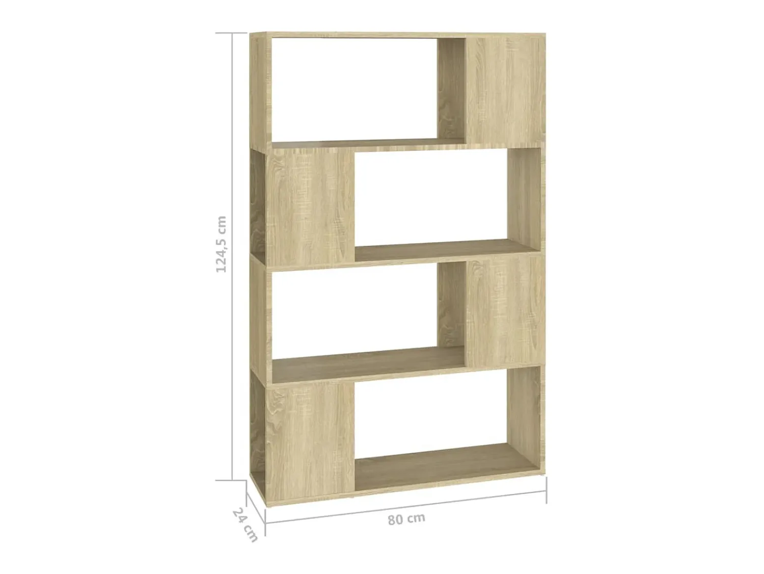 Sale vidaxl Estante/divisória 80x24x124,5 cm contraplacado carvalho sonoma Castanho