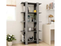 Biblioteca| Estante/divisória 80x30x160 cm contraplacado cor sonoma cinza PT867592 Cinzento