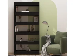 Biblioteca* Estante/divisória 80x30x166 cm contraplacado PT806224 Preto