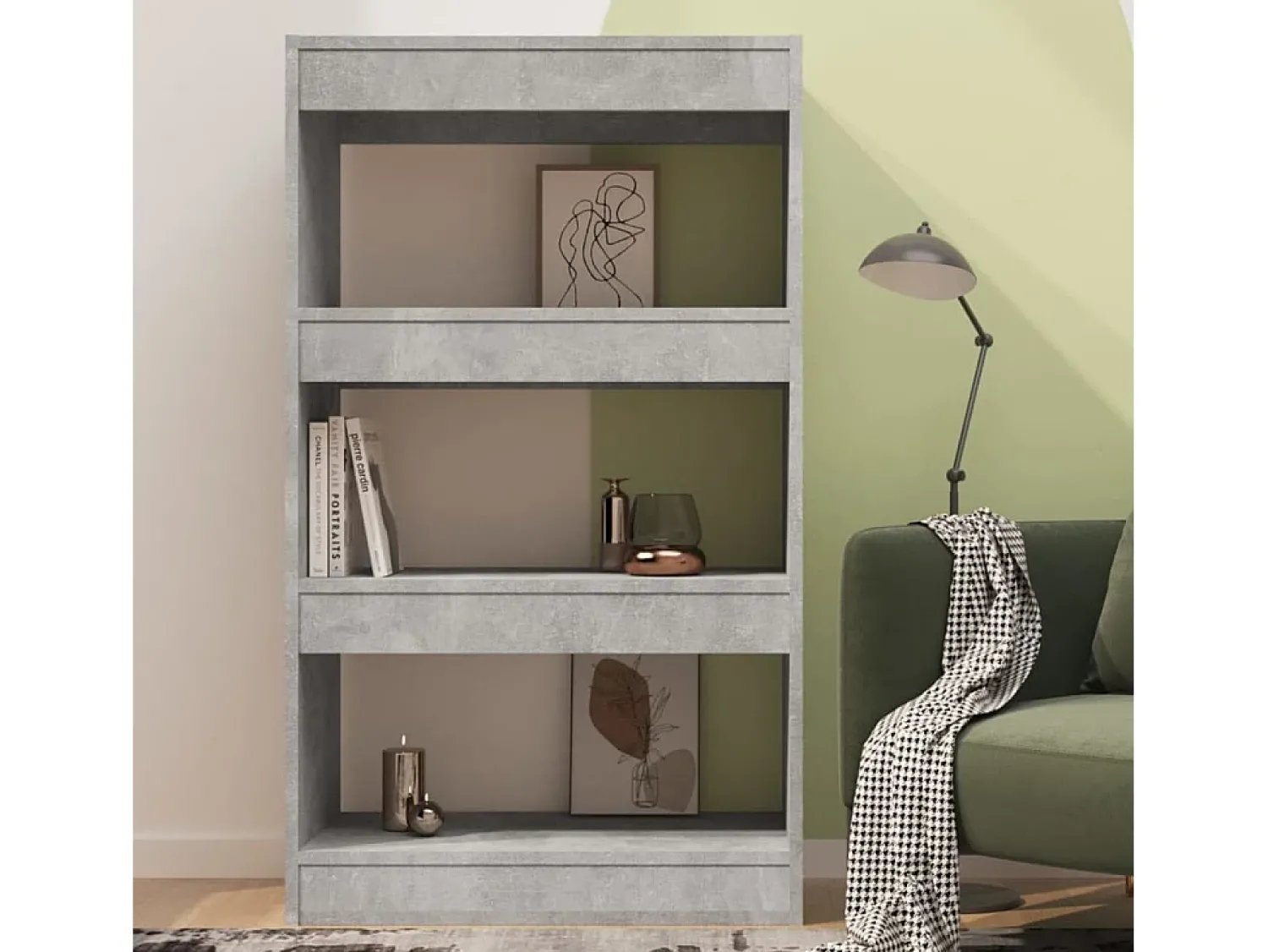 Discount Estante/divisória 60x30x103 cm contraplacado cor cinza cimento PT278532 Cinzento
