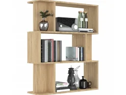 Biblioteca* Estante/divisória 80x24x96 cm contraplacado cor carvalho sonoma PT647468 Castanho