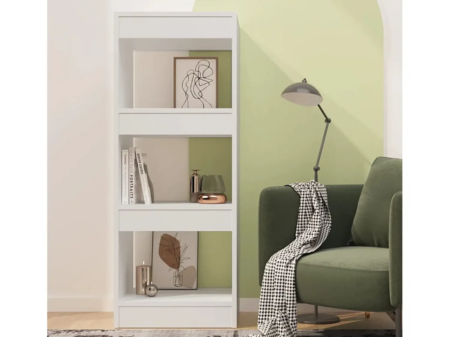 Biblioteca| Estante/divisória 40x30x103 cm contraplacado PT620860 Branco