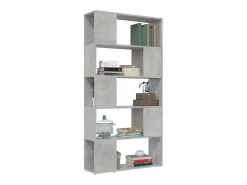 vidaxl Estante/divisória 80x24x155 cm contraplacado cimento^ Vitrina