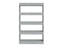 New Estante/divisória 80x30x135 cm contraplacado cor sonoma cinza PT402379 Cinzento