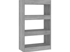 Biblioteca* Estante/divisória 60x30x103 cm contraplacado cor sonoma cinza PT777412 Cinzento