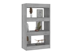 Biblioteca* Estante/divisória 60x30x103 cm contraplacado cor sonoma cinza PT777412 Cinzento