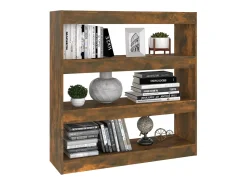 Prateleira|vidaxl Estante/divisória 100x30x103 cm cor carvalho fumado Castanho