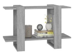 Prateleira|vidaxl Estante/divisória 80x30x51 cm cor sonoma cinza Cinzento