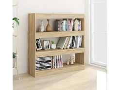 Biblioteca* Estante/divisória 100x30x103 cm cor carvalho sonoma PT245918 Castanho