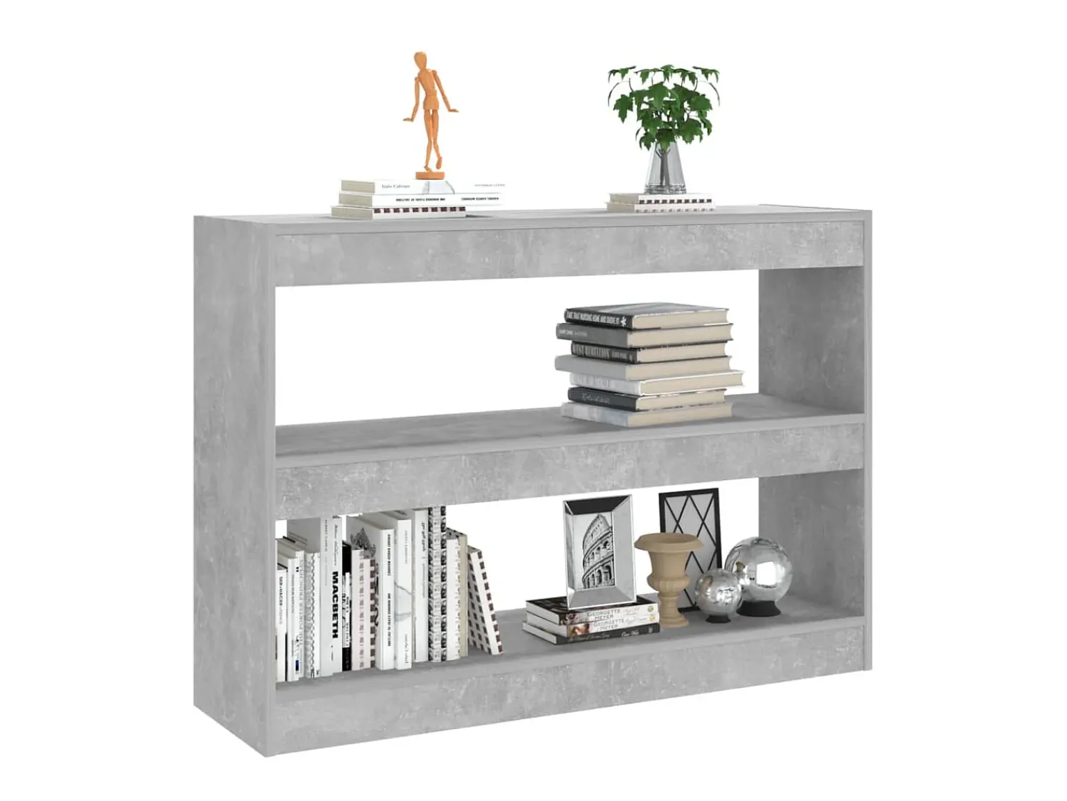 Best Estante/divisória 100x30x72 cm cor cimento PT384463 Cinzento