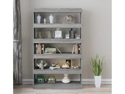 Biblioteca* Estante/divisória 100x30x166 cm cor sonoma cinza PT933453 Cinzento