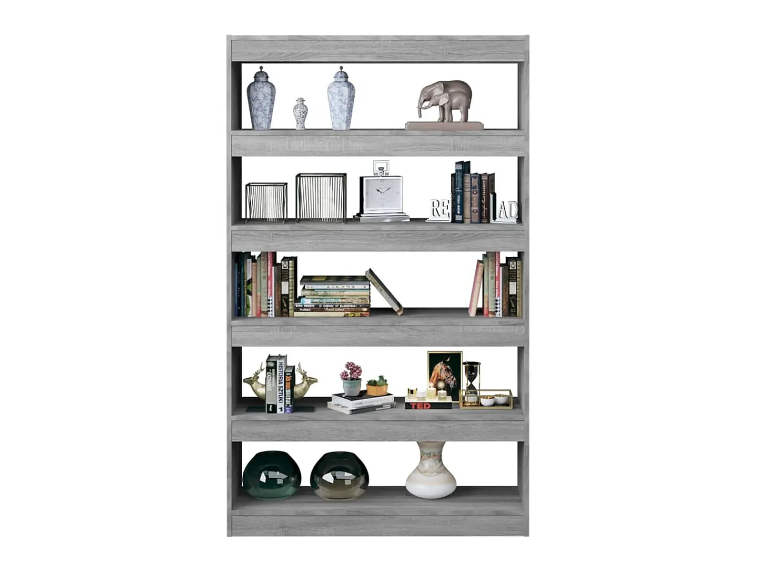 Biblioteca* Estante/divisória 100x30x166 cm cor sonoma cinza PT933453 Cinzento