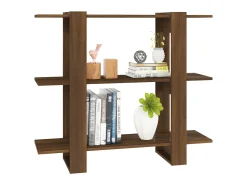 Biblioteca* Estante/divisória 100x30x87 cm cor carvalho PT768676 Castanho