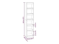 vidaxl Estante/divisória 40x30x198 cm cor carvalho sonoma^ Prateleira