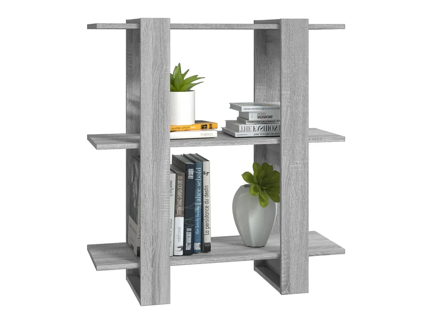 Prateleira|vidaxl Estante/divisória 80x30x87 cm cor sonoma cinza Cinzento