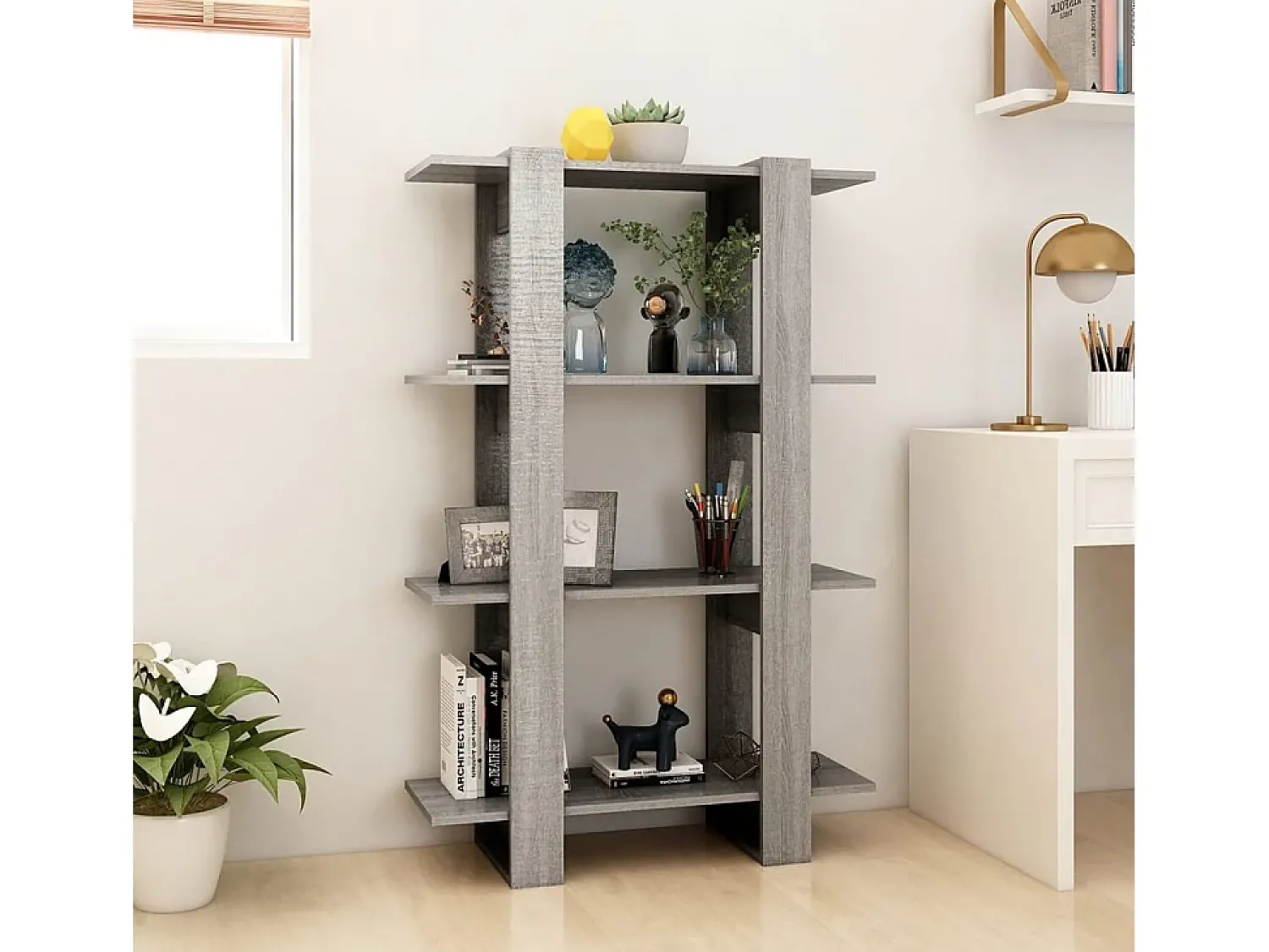 Sale Estante/divisória 80x30x123,5 cm cor sonoma cinza PT492209 Cinzento