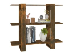 Best Estante/divisória 100x30x87 cm cor carvalho fumado PT951717 Castanho