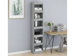 Biblioteca| Estante/divisória 40x30x198 cm cor sonoma cinza PT990768 Cinzento