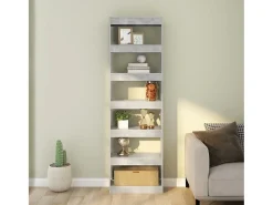 Biblioteca* Estante/divisória 60x30x198 cm cor cimento PT716803 Cinzento
