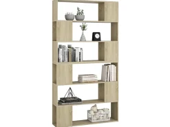 Biblioteca* Estante/divisória 100x24x188 cm cor carvalho sonoma PT325383 Castanho
