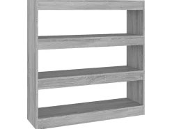 Biblioteca* Estante/divisória 100x30x103 cm cor sonoma cinza PT627679 Cinzento