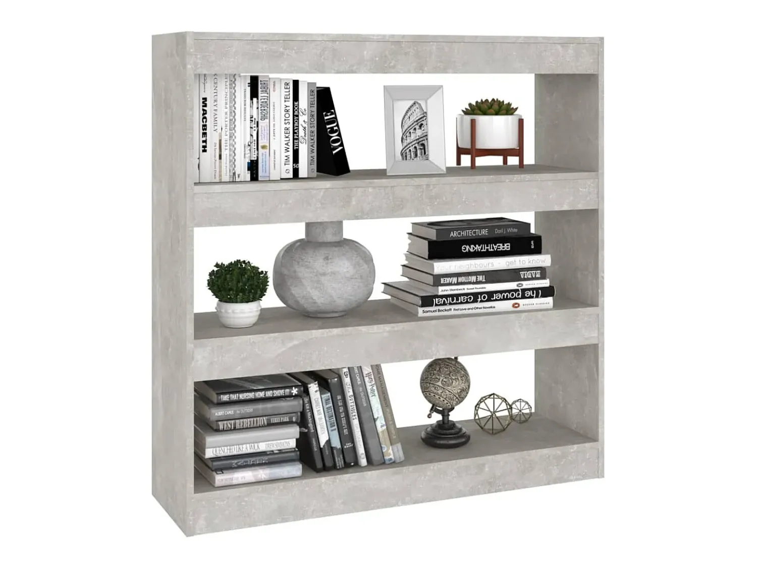 vidaxl Estante/divisória 100x30x103 cm cor cimento^ Prateleira