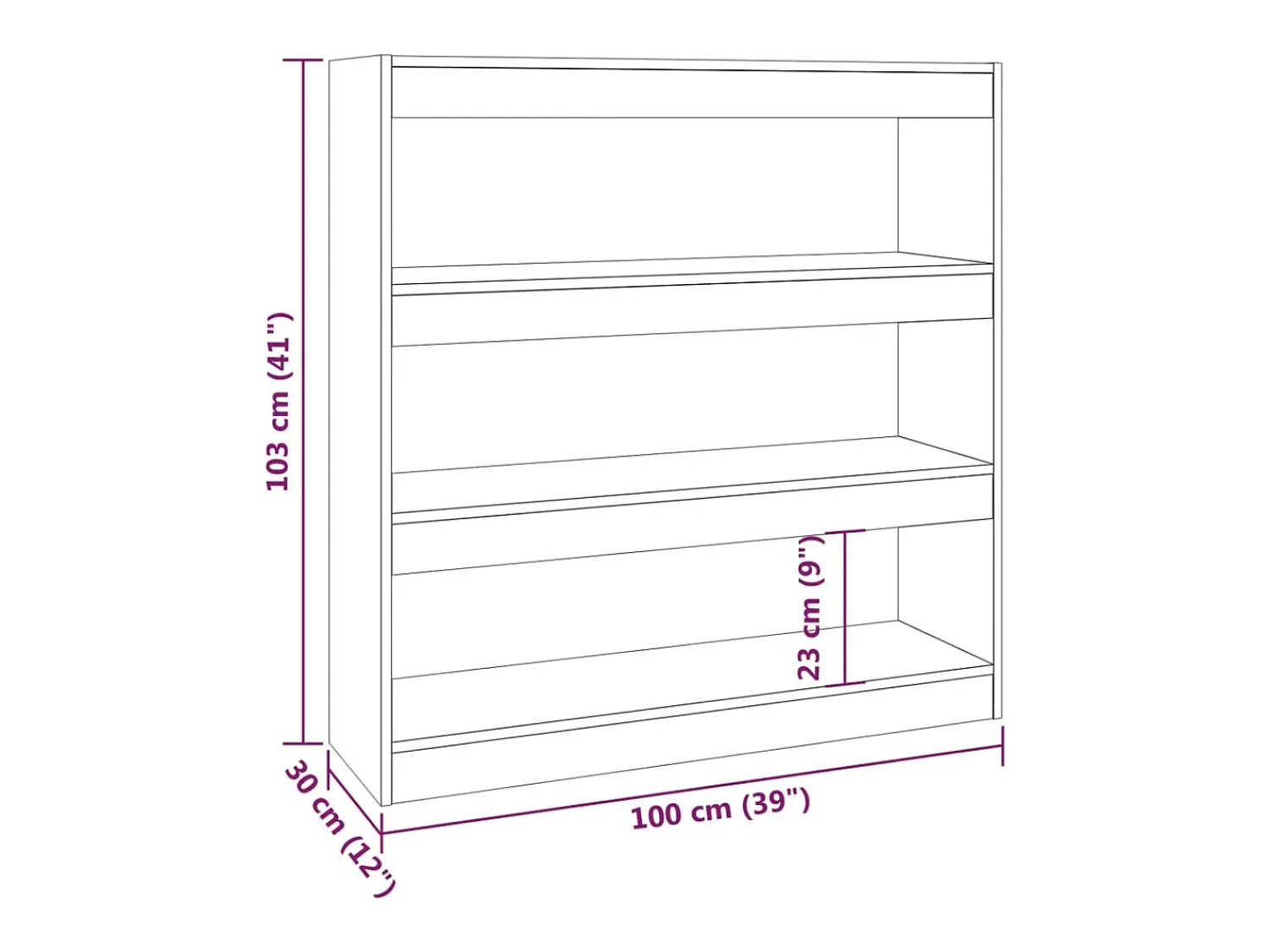 vidaxl Estante/divisória 100x30x103 cm cor cimento^ Prateleira