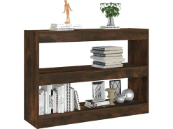 Biblioteca| Estante/divisória 100x30x72 cm cor carvalho fumado PT494827 Castanho