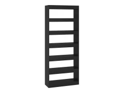 Discount vidaxl Estante/divisória 80x30x198 cm derivados de madeira Preto