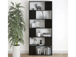 Prateleira*vidaxl Estante/divisória 80x24x186 cm derivados de madeira Preto