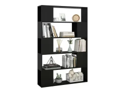 Biblioteca|vidaxl Estante/divisória 100x24x155 cm derivados de madeira Preto