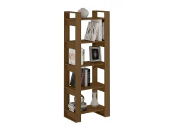 Biblioteca| Estante/divisória 60x35x160 cm madeira maciça mel PT877342 Castanho