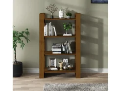 Biblioteca* Estante/divisória 80x35x125 cm madeira maciça mel PT772448 Castanho