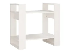 Biblioteca| Estante/divisória 60x35x57 cm madeira de pinho maciça PT236009 Branco