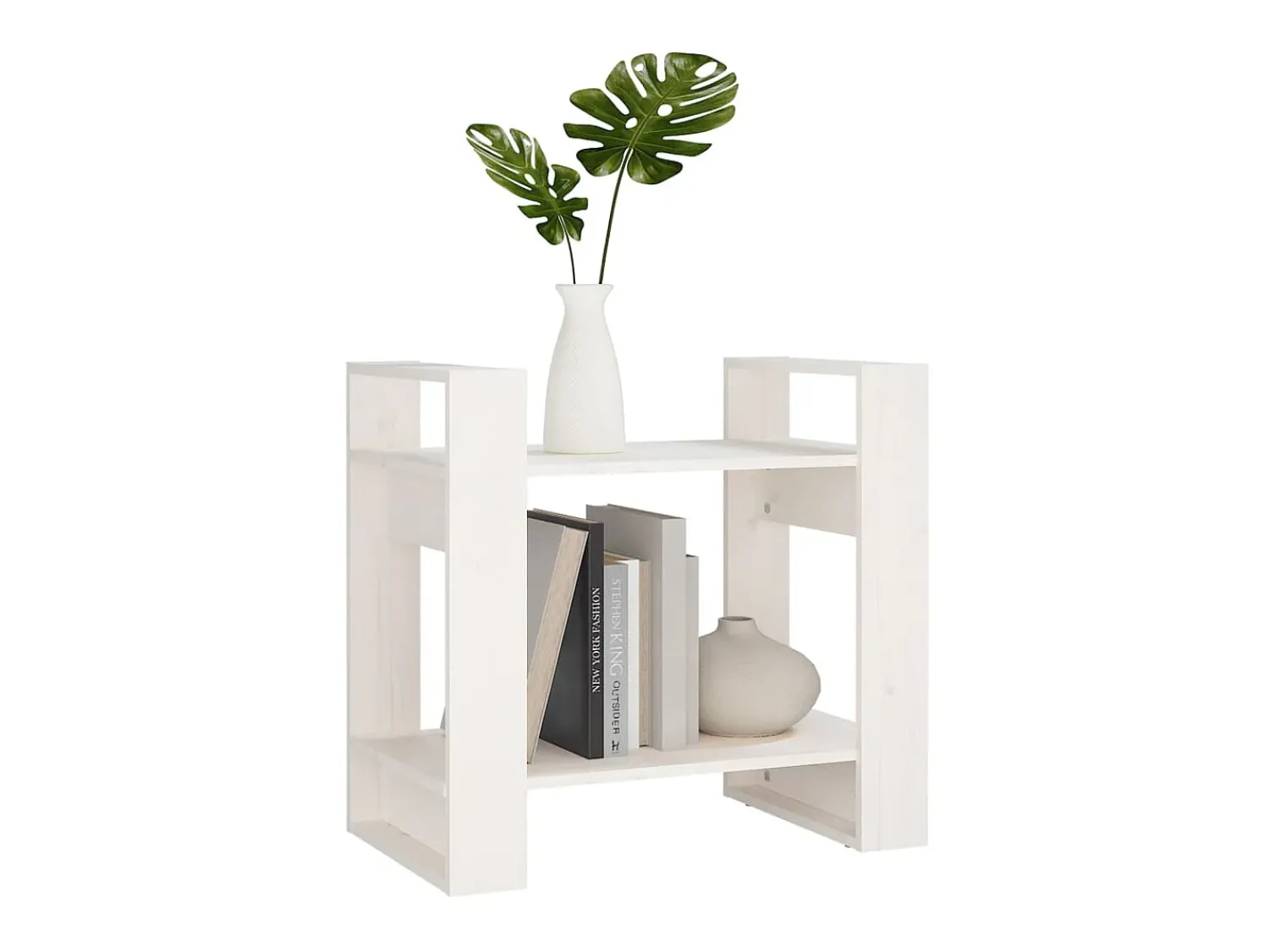 Biblioteca| Estante/divisória 60x35x57 cm madeira de pinho maciça PT236009 Branco